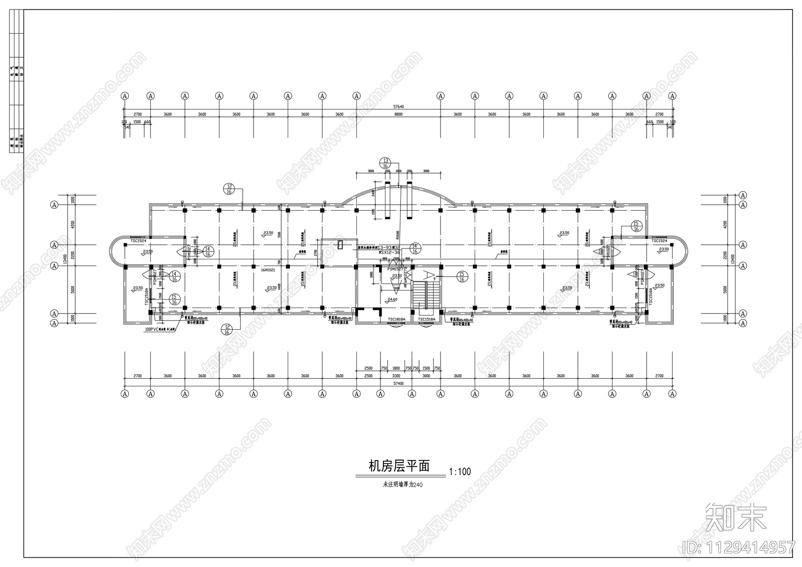 消防队办公楼cad施工图下载【ID:1129414957】