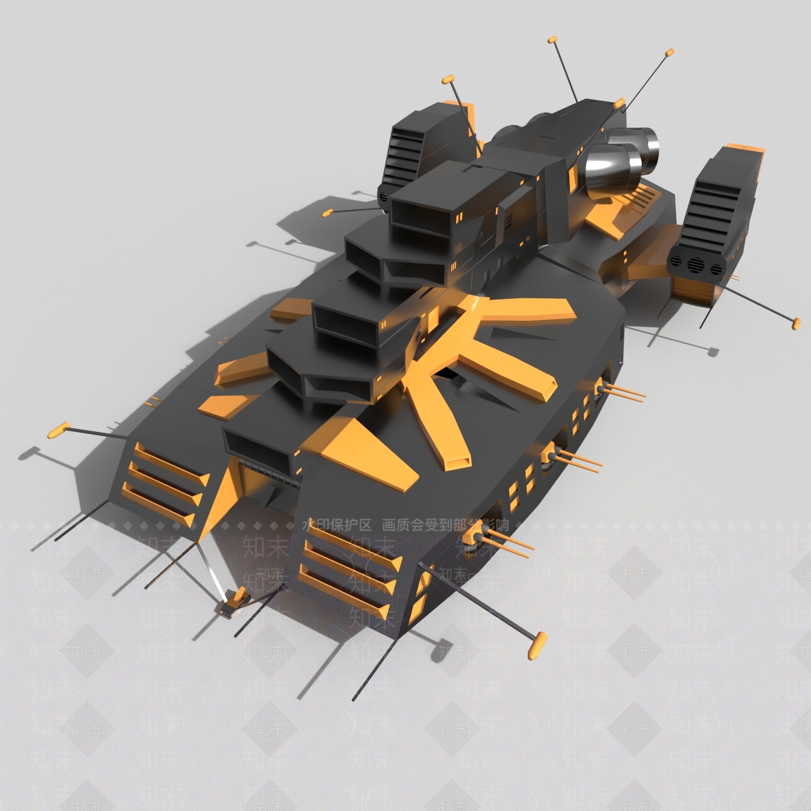 太空飞船3D模型下载【ID:1129420968】