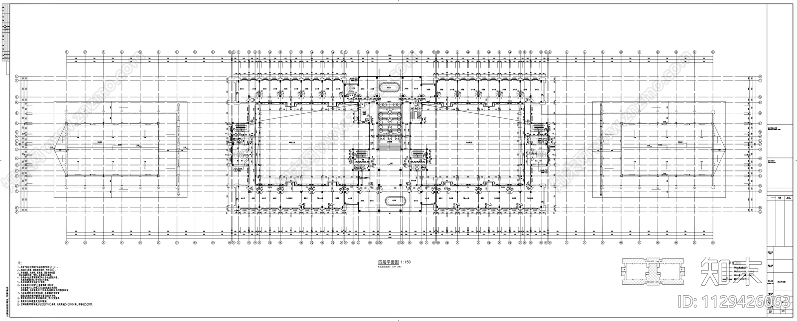 十一层办公楼建筑cad施工图下载【ID:1129426063】