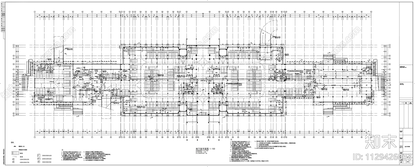 十一层办公楼建筑cad施工图下载【ID:1129426063】