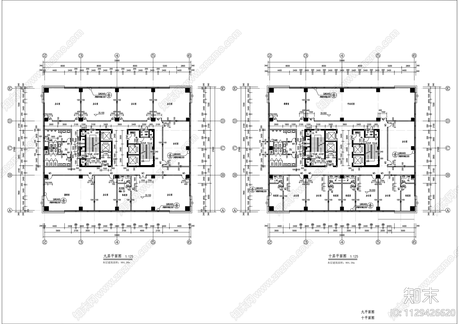 二十一层环境科研监测综合楼cad施工图下载【ID:1129426620】