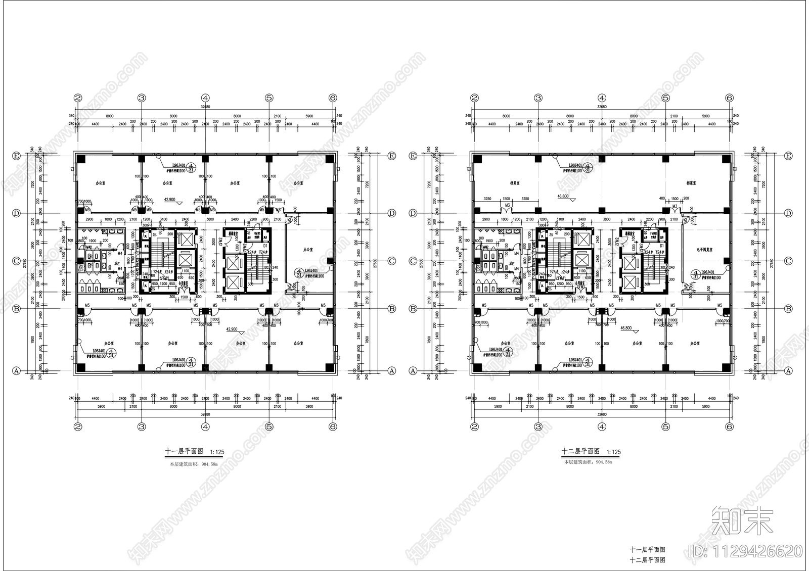 二十一层环境科研监测综合楼cad施工图下载【ID:1129426620】
