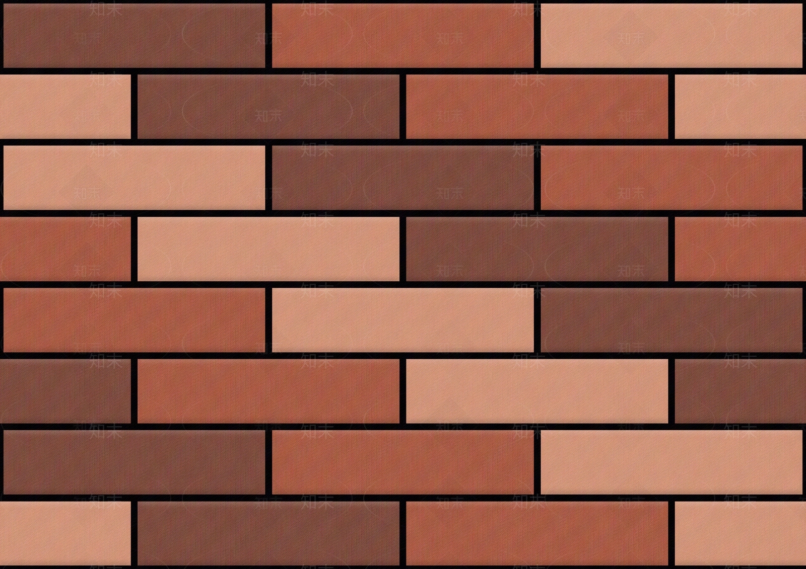 红色拼色工字拼外墙砖贴图下载【ID:1129434728】