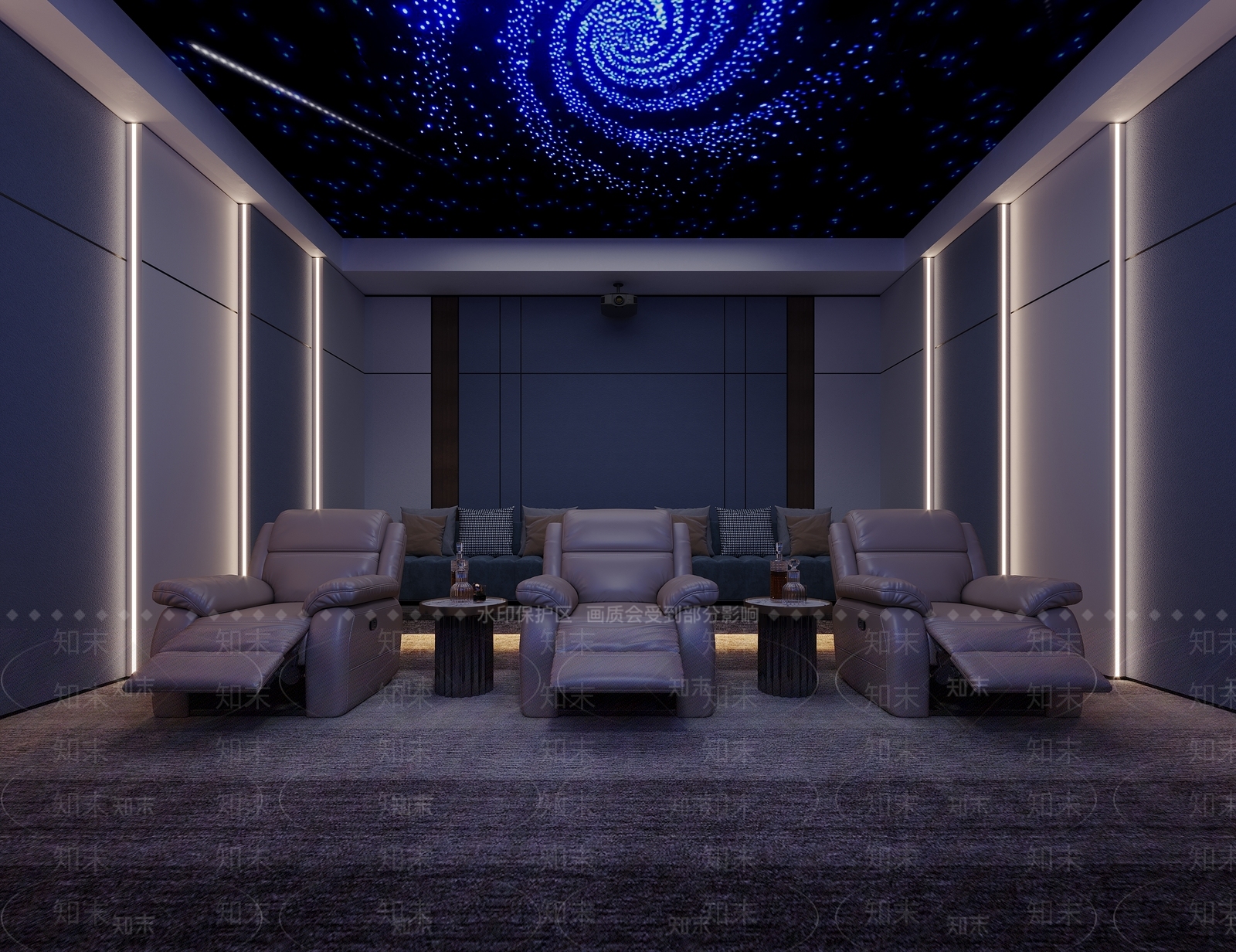 现代影音室3D模型下载【ID:1129435885】