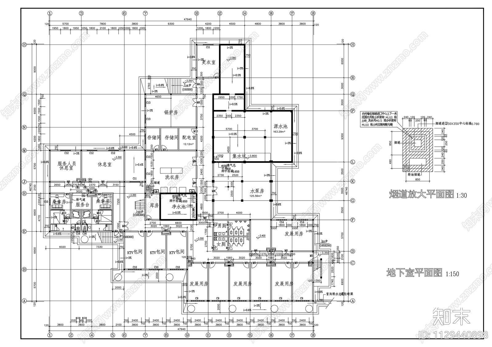 接待中心建筑设计cad施工图下载【ID:1129440898】