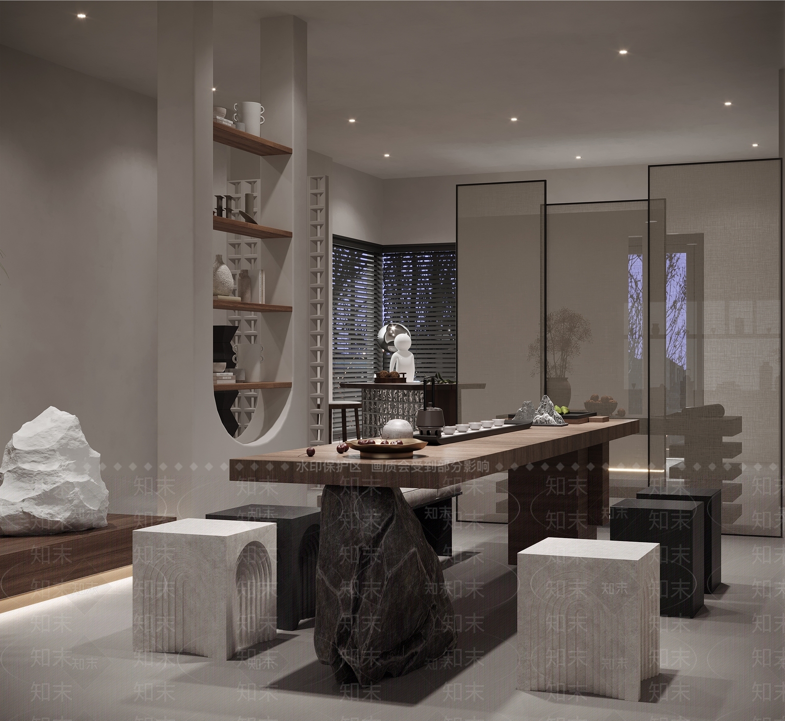 侘寂茶馆3D模型下载【ID:1129455276】