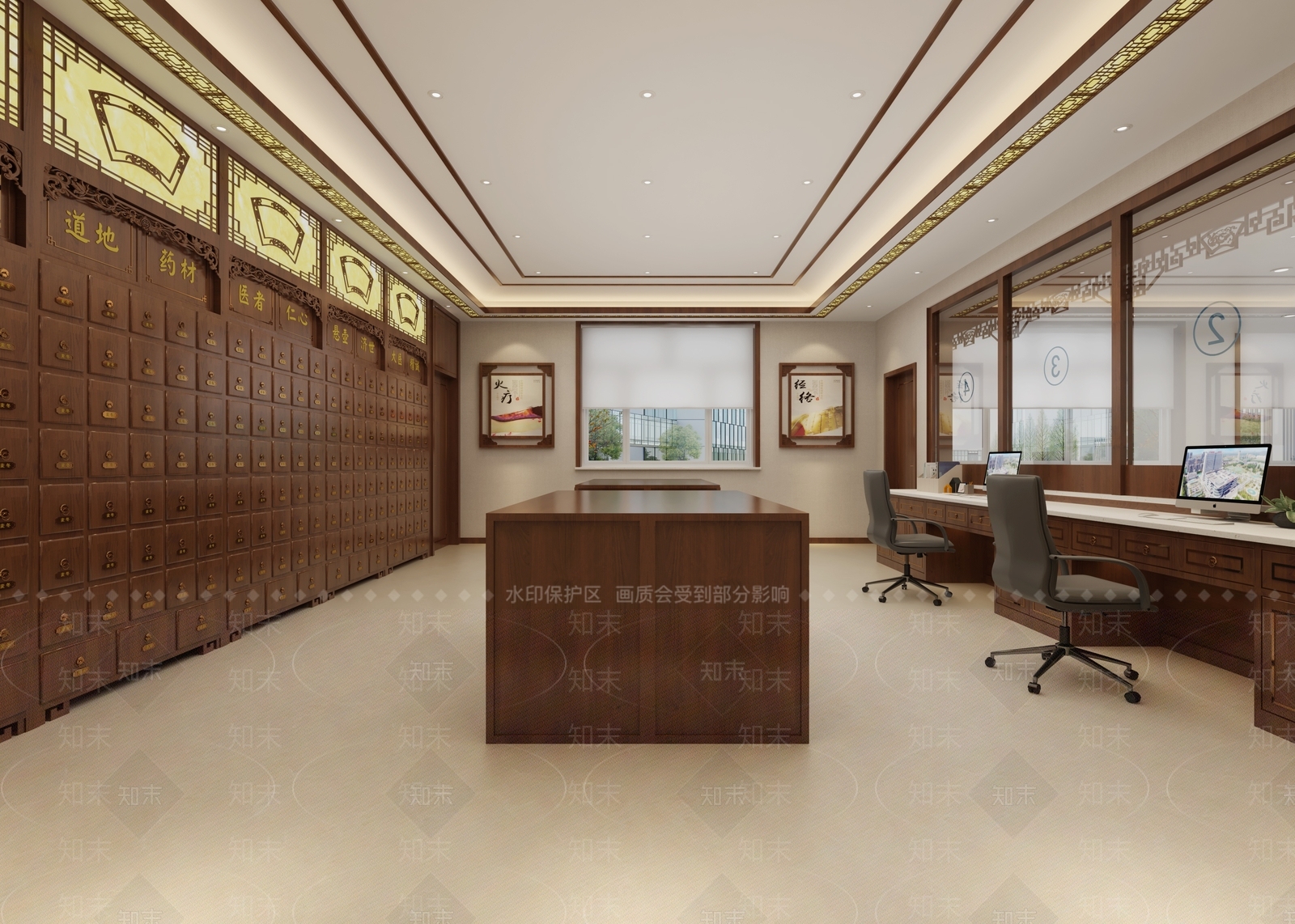 新中式中药房3D模型下载【ID:1129461034】