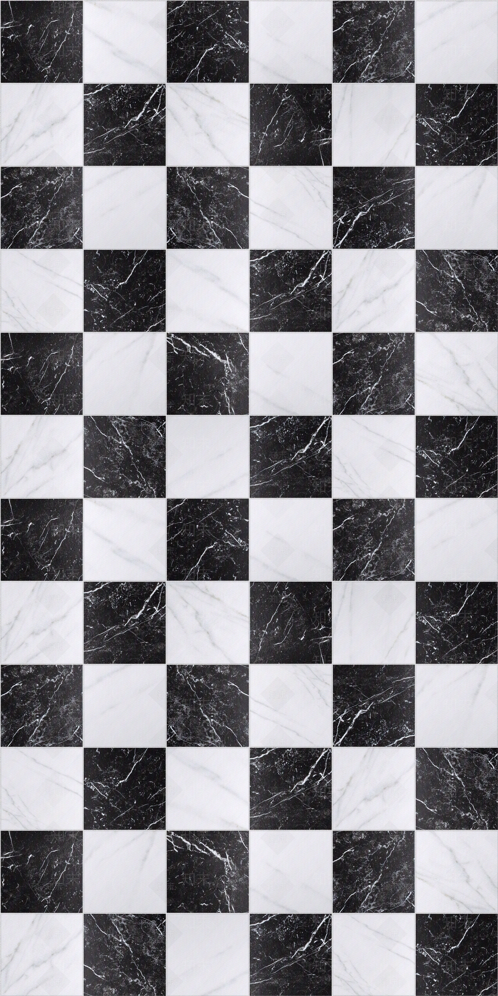 黑白拼棋盘格大理石瓷砖贴图下载【ID:1129476936】
