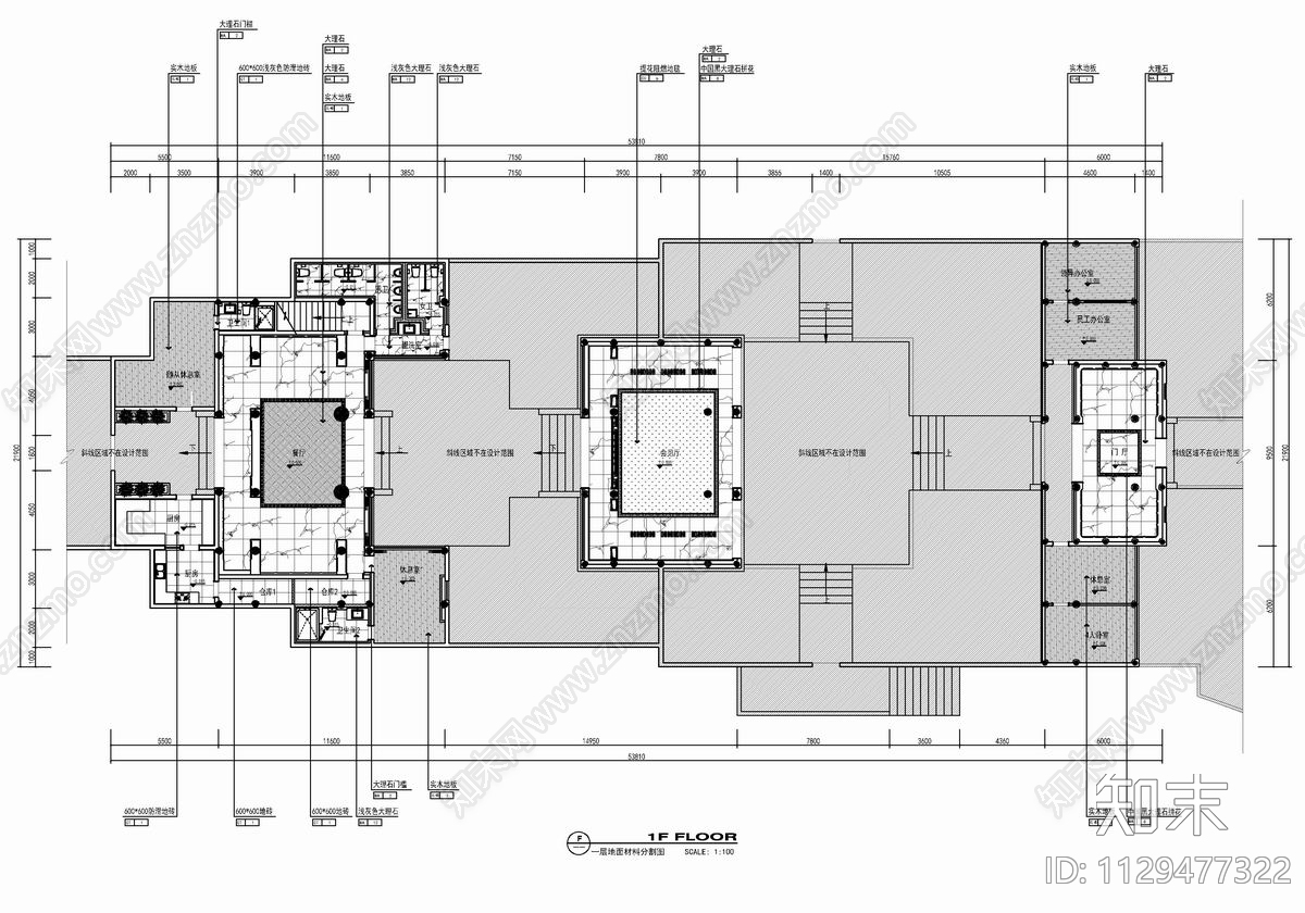 新中式接待会馆室内cad施工图下载【ID:1129477322】