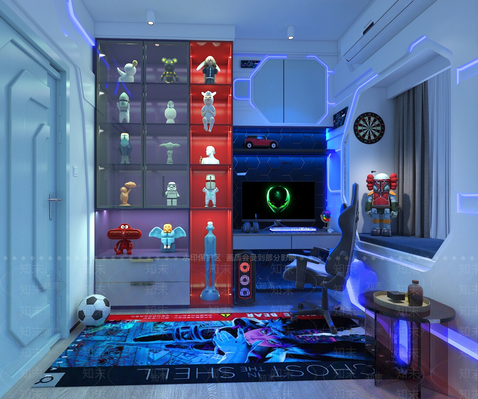 现代电竞房3D模型下载【ID:1129478616】