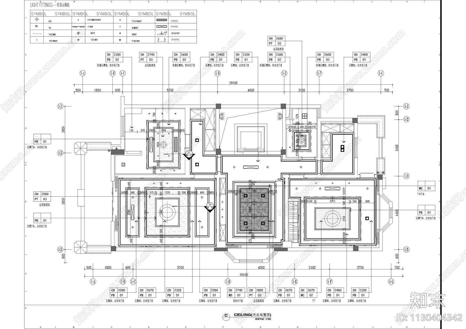 英式风格别墅平面cad施工图下载【ID:1130404342】