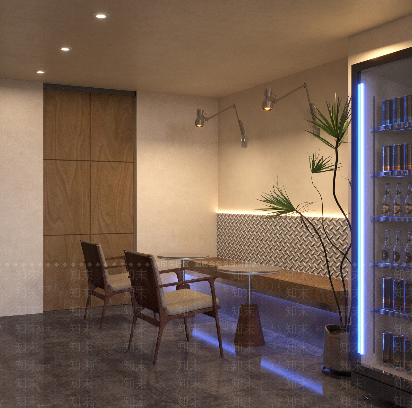 工业风奶茶店3D模型下载【ID:1129479750】