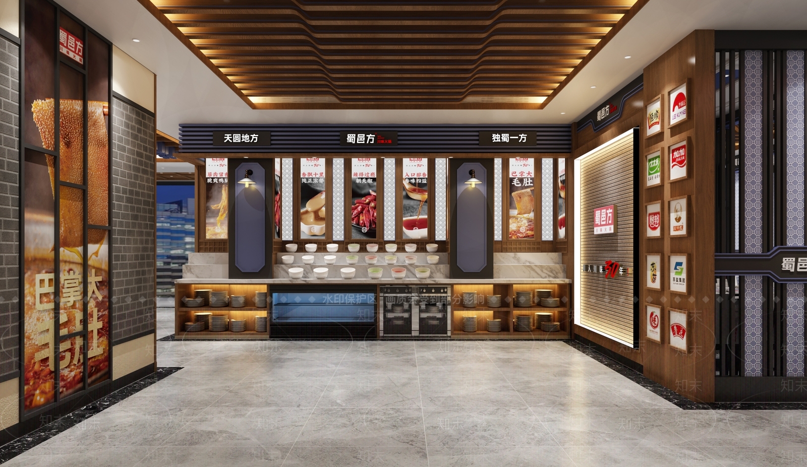新中式火锅店3D模型下载【ID:1129484769】