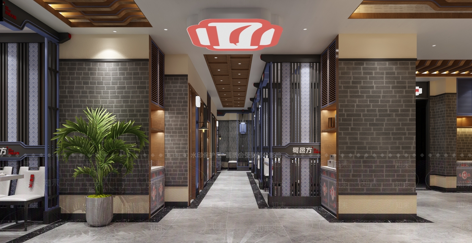 新中式火锅店3D模型下载【ID:1129484769】