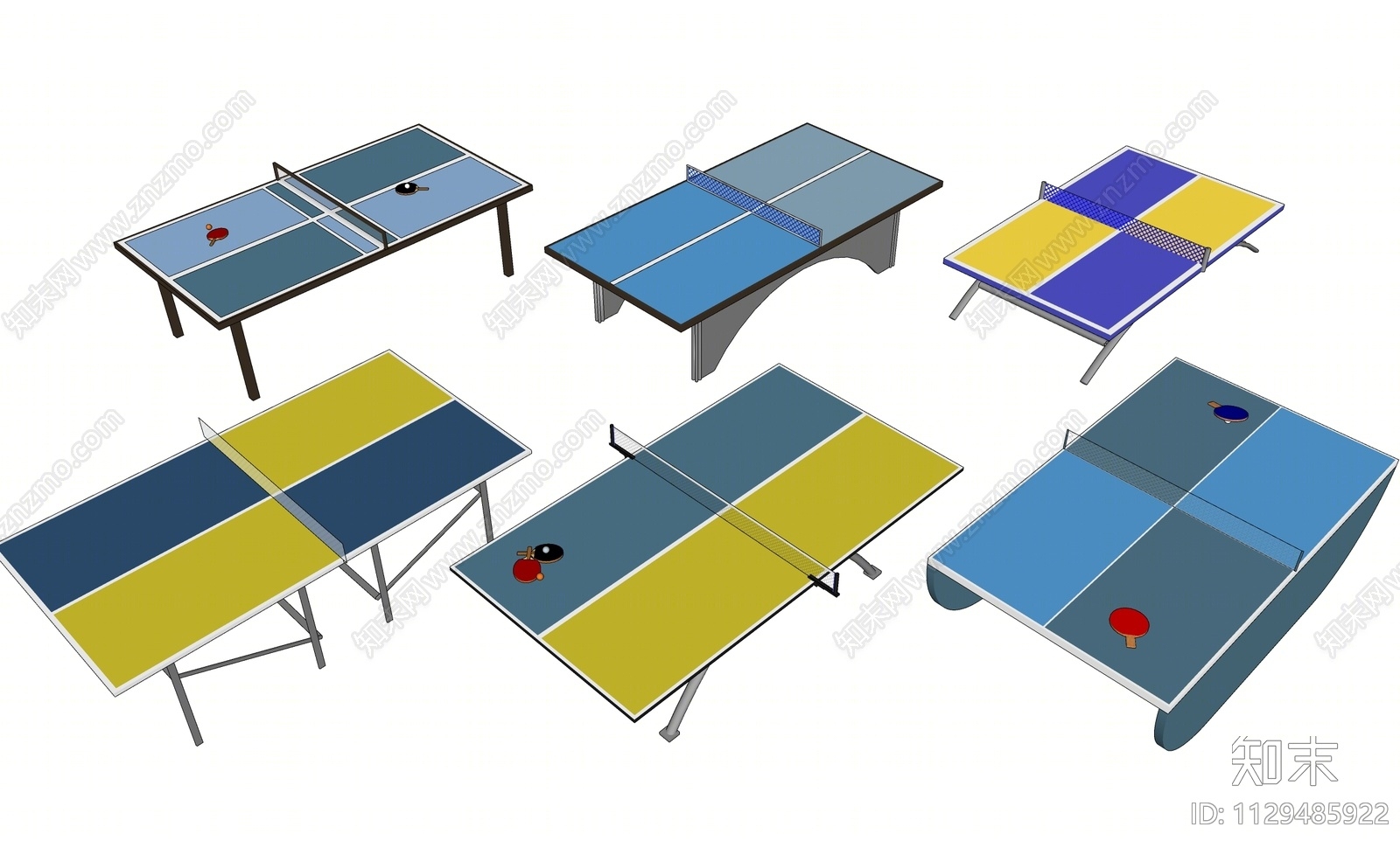 乒乓球桌SU模型下载【ID:1129485922】