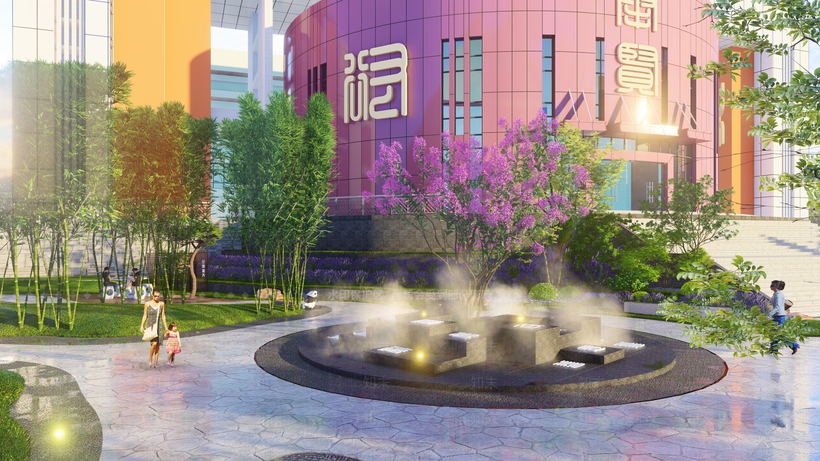 校园景观SU模型下载【ID:1165385725】