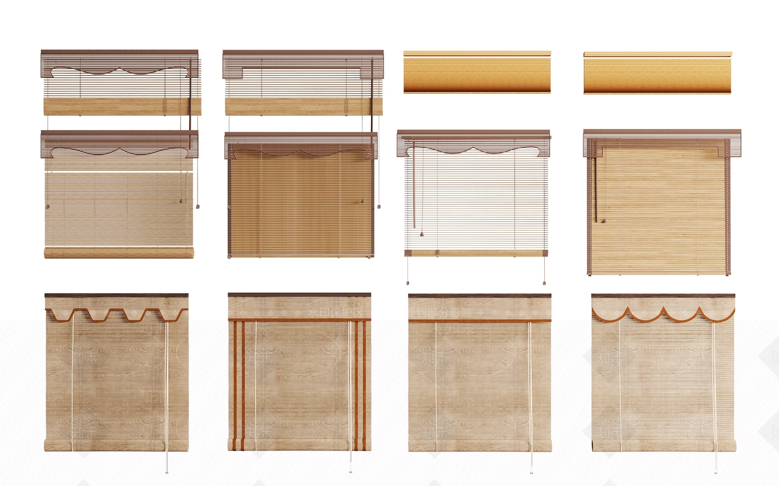 现代竹帘3D模型下载【ID:1129491963】
