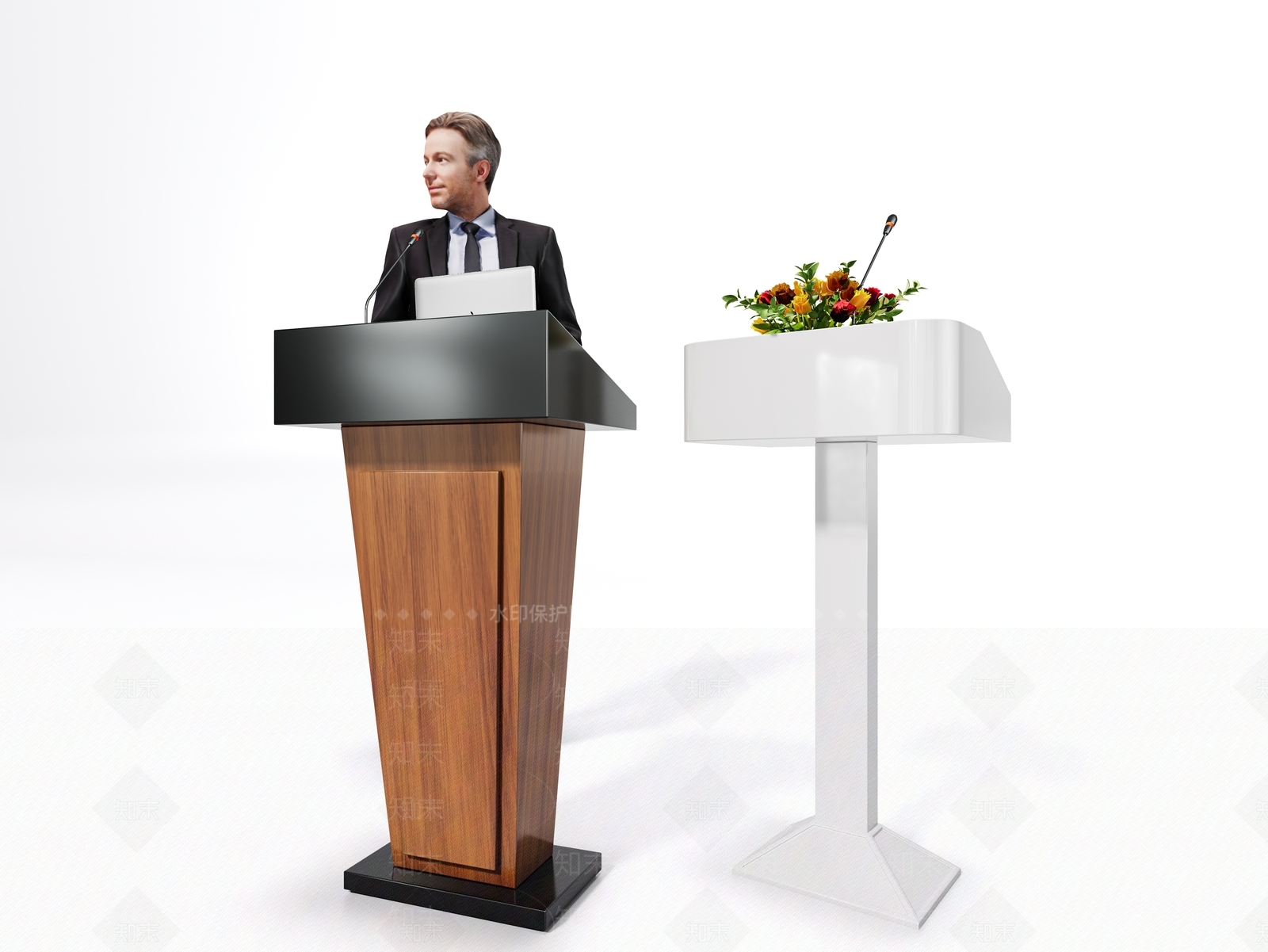现代演讲台SU模型下载【ID:1129503110】