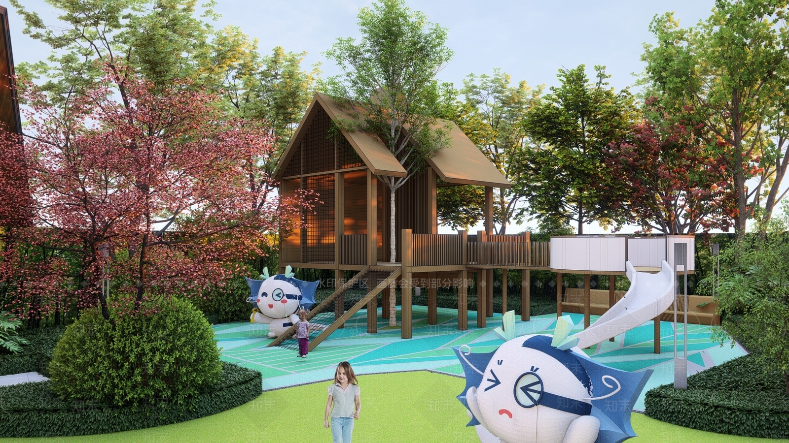 现代儿童活动树屋SU模型下载【ID:1129503675】
