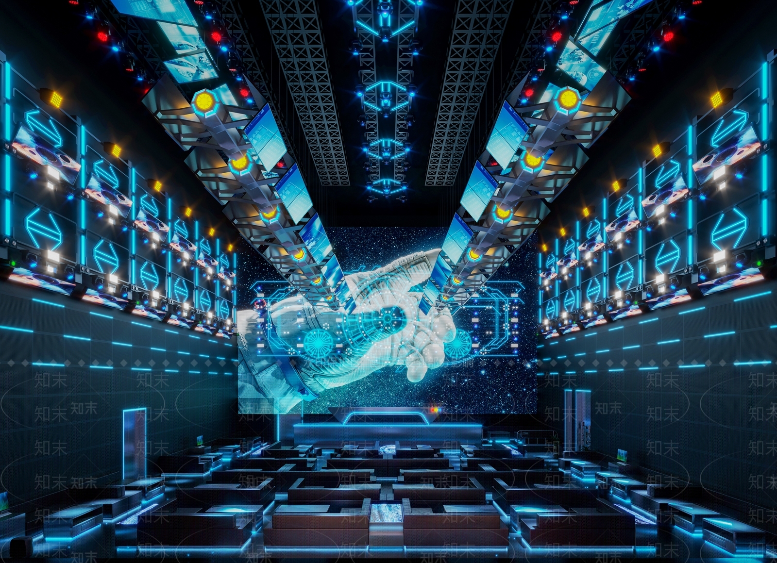 工业风娱乐酒吧3D模型下载【ID:1129506564】