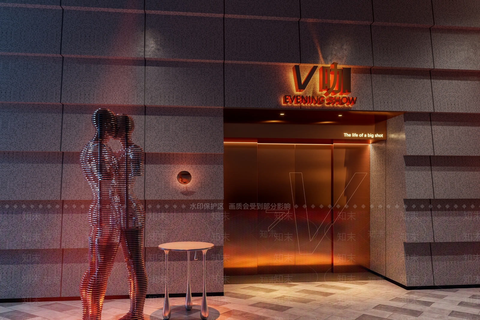 现代酒吧门头门面3D模型下载【ID:1129510097】