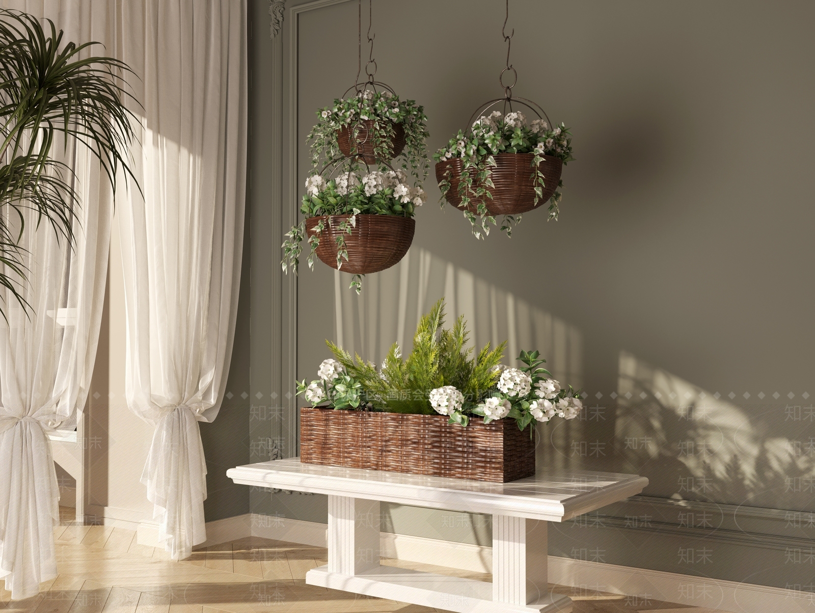 藤编吊篮3D模型下载【ID:1129513461】