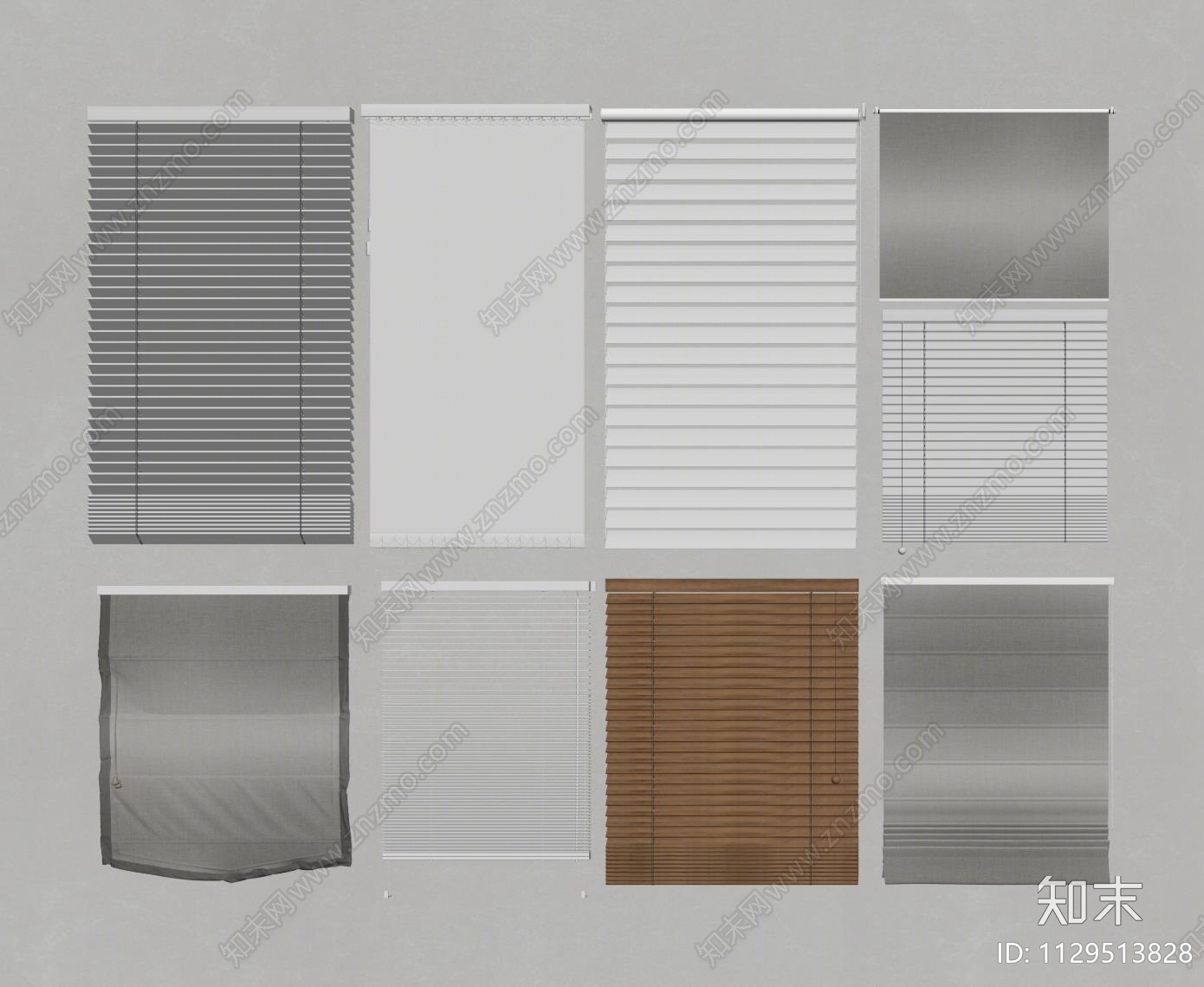 现代百叶帘SU模型下载【ID:1129513828】