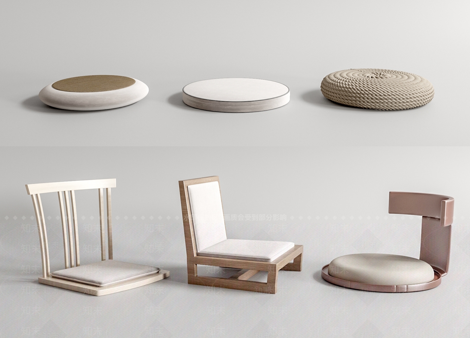 新中式蒲团3D模型下载【ID:1129515886】