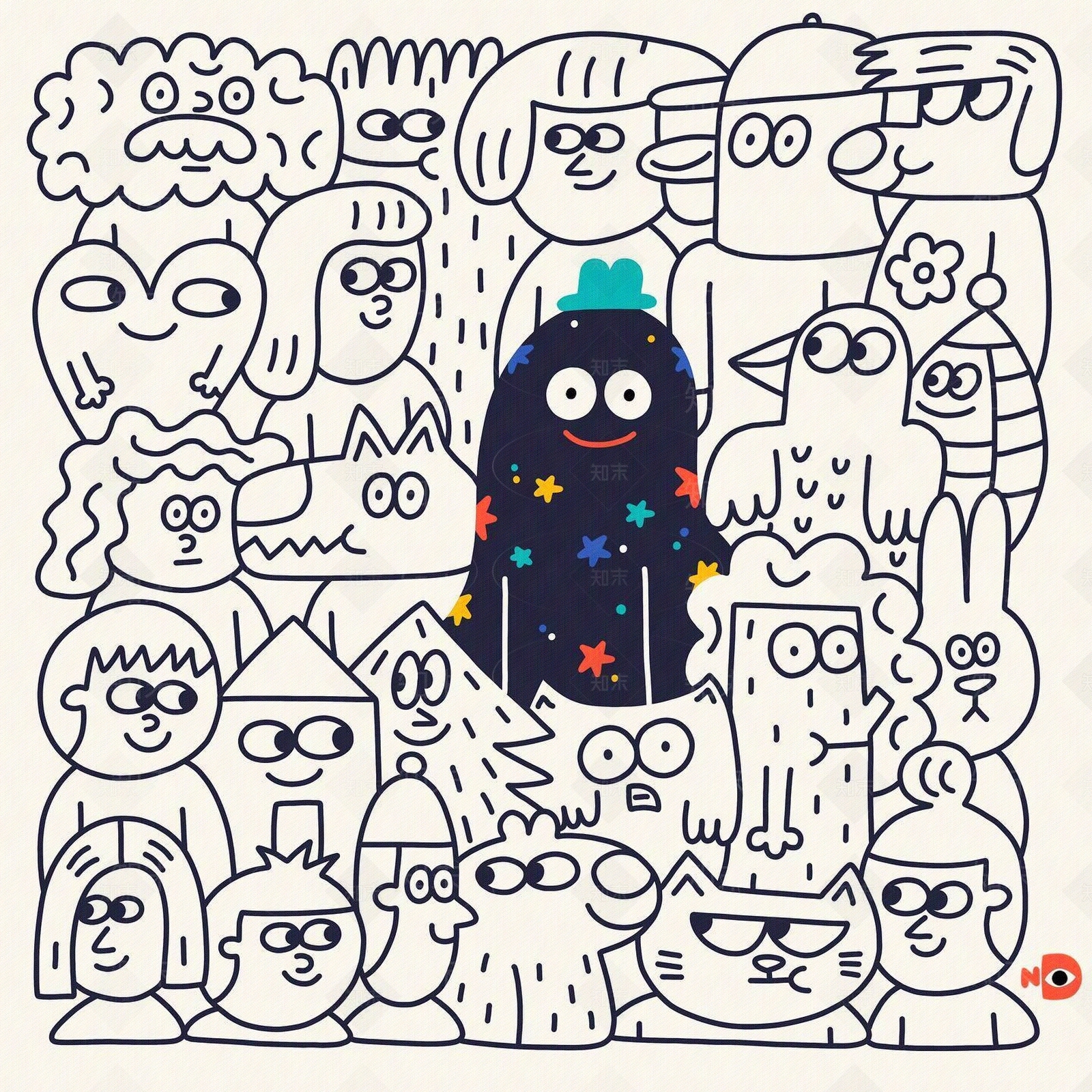 艺术卡通挂画装饰画贴图下载【ID:1129516440】