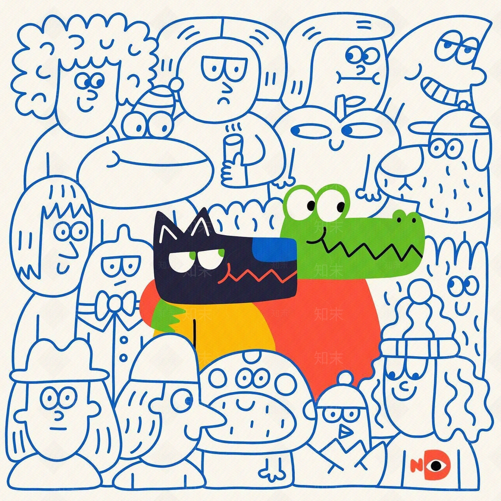艺术卡通挂画装饰画贴图下载【ID:1129516451】