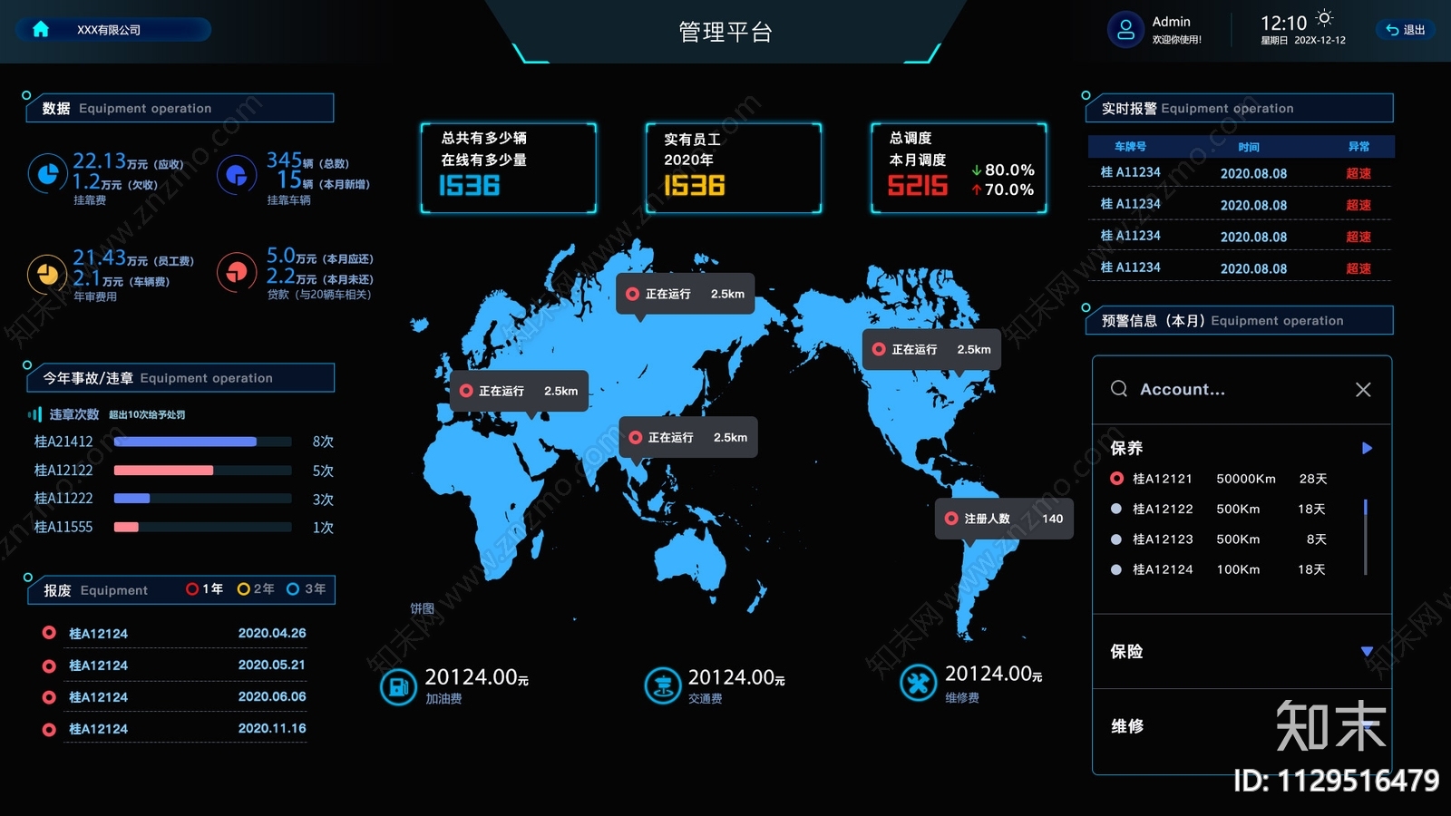 智能监控屏幕贴图下载【ID:1129516479】