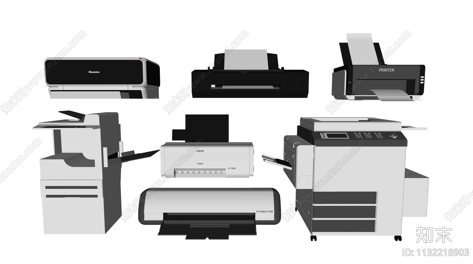 打印机SU模型下载【ID:1132218903】