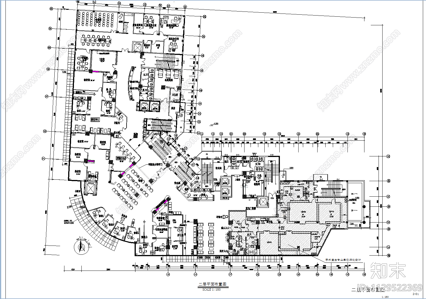 艾格眼科医院室内cad施工图下载【ID:1129522369】