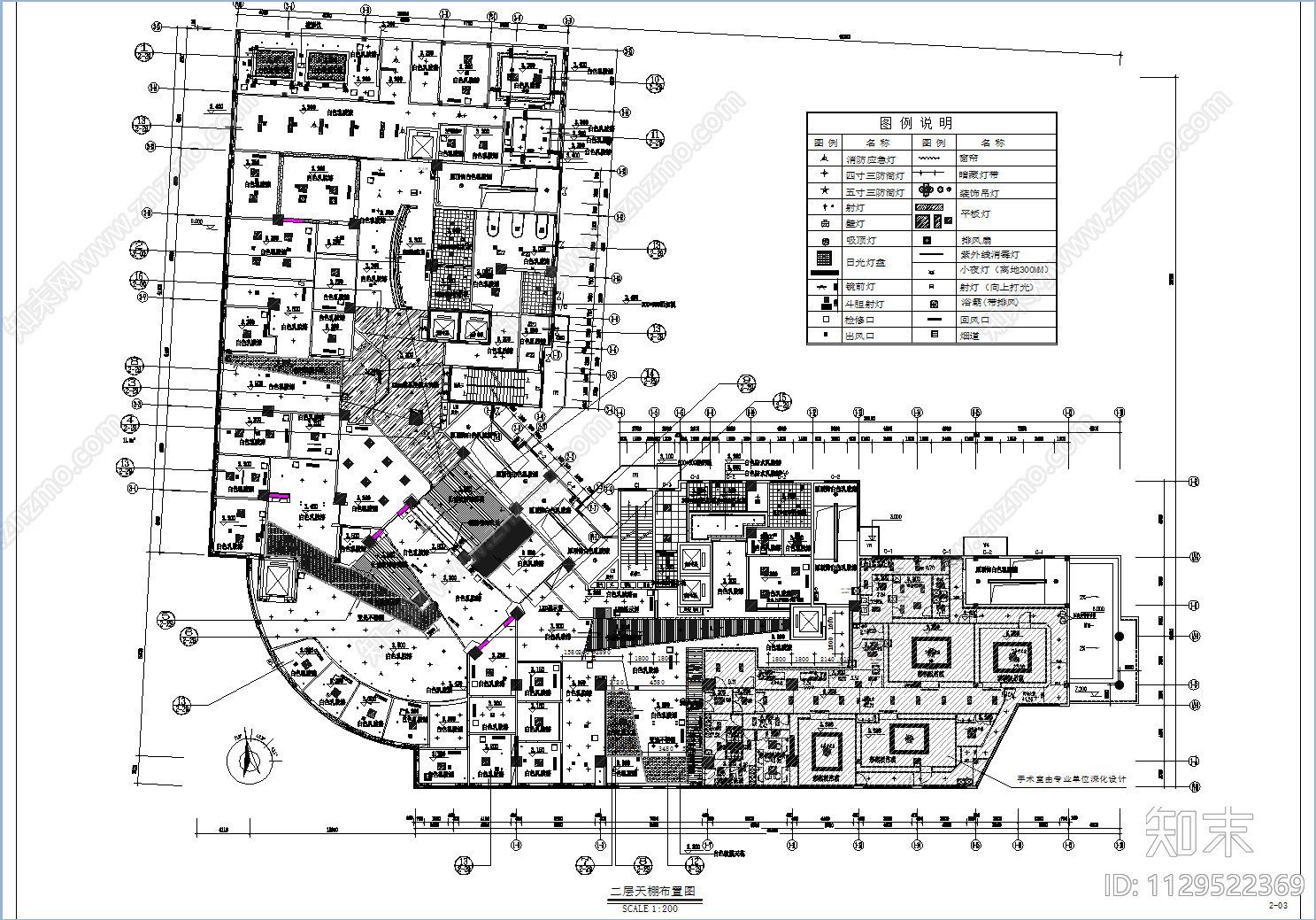 艾格眼科医院室内cad施工图下载【ID:1129522369】