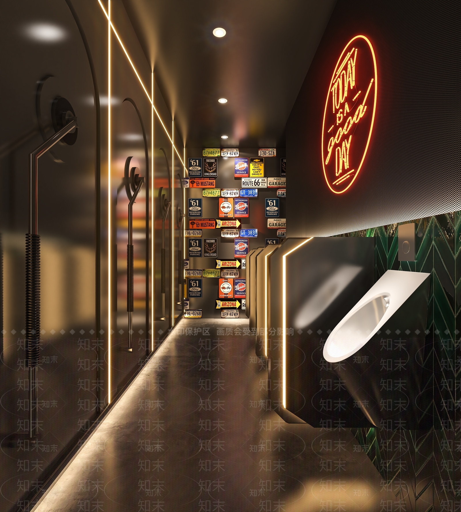 工业风KTV卫生间3D模型下载【ID:1129533510】