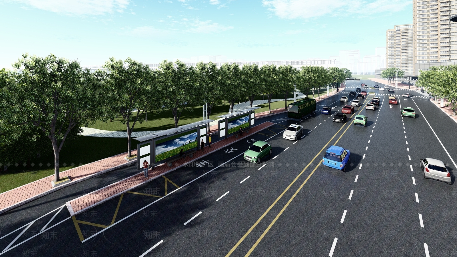 现代道路SU模型下载【ID:1129540169】