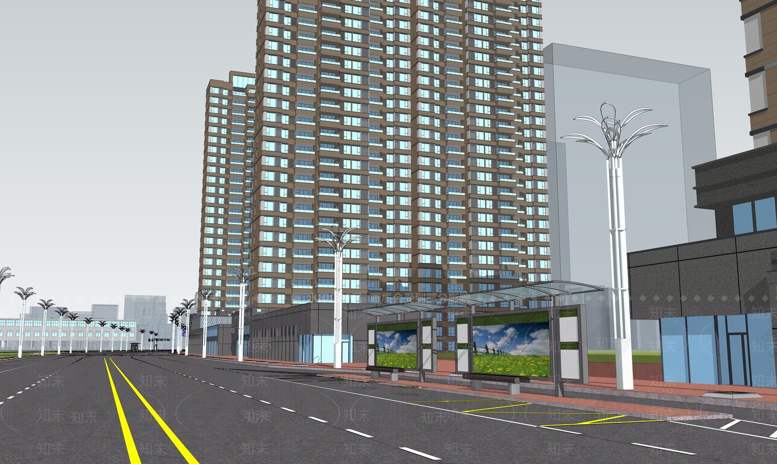 现代道路SU模型下载【ID:1129540169】