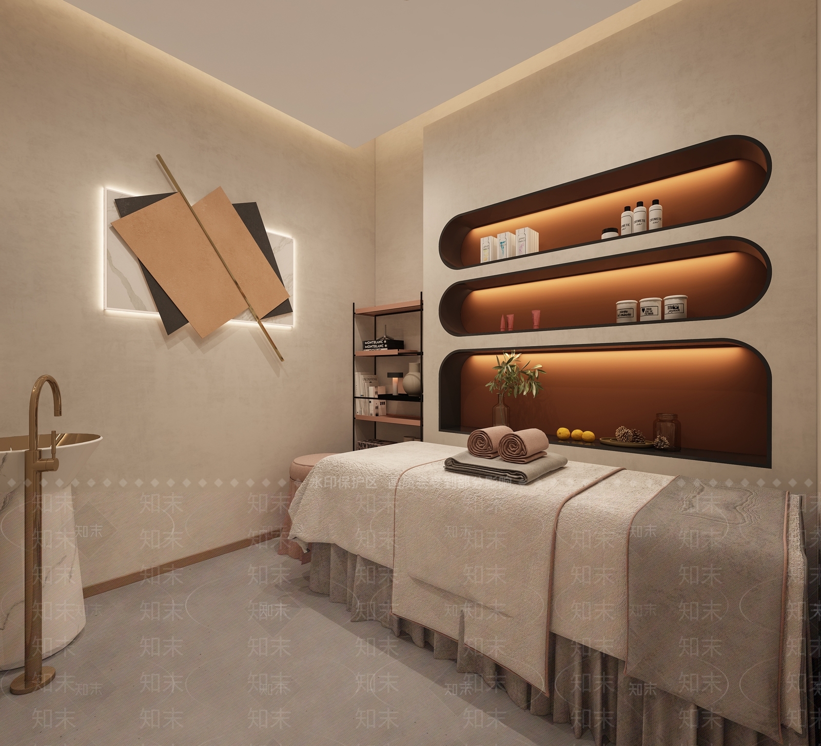 侘寂美容SPA店3D模型下载【ID:1129537449】