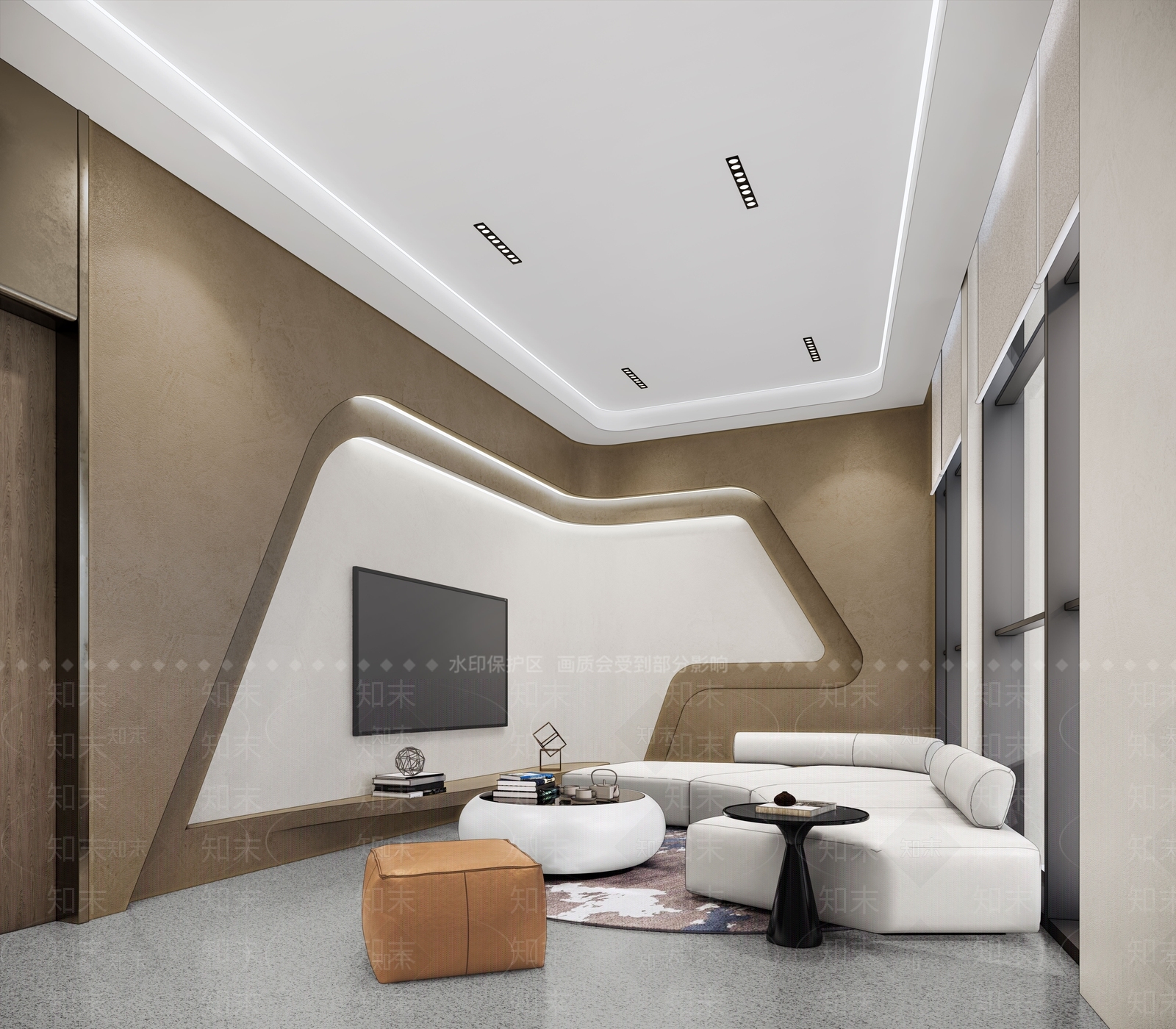现代休息区SU模型下载【ID:1129606963】