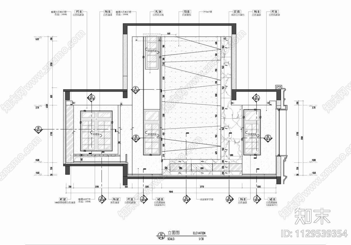 1200㎡四层别墅豪宅室内cad施工图下载【ID:1129539354】