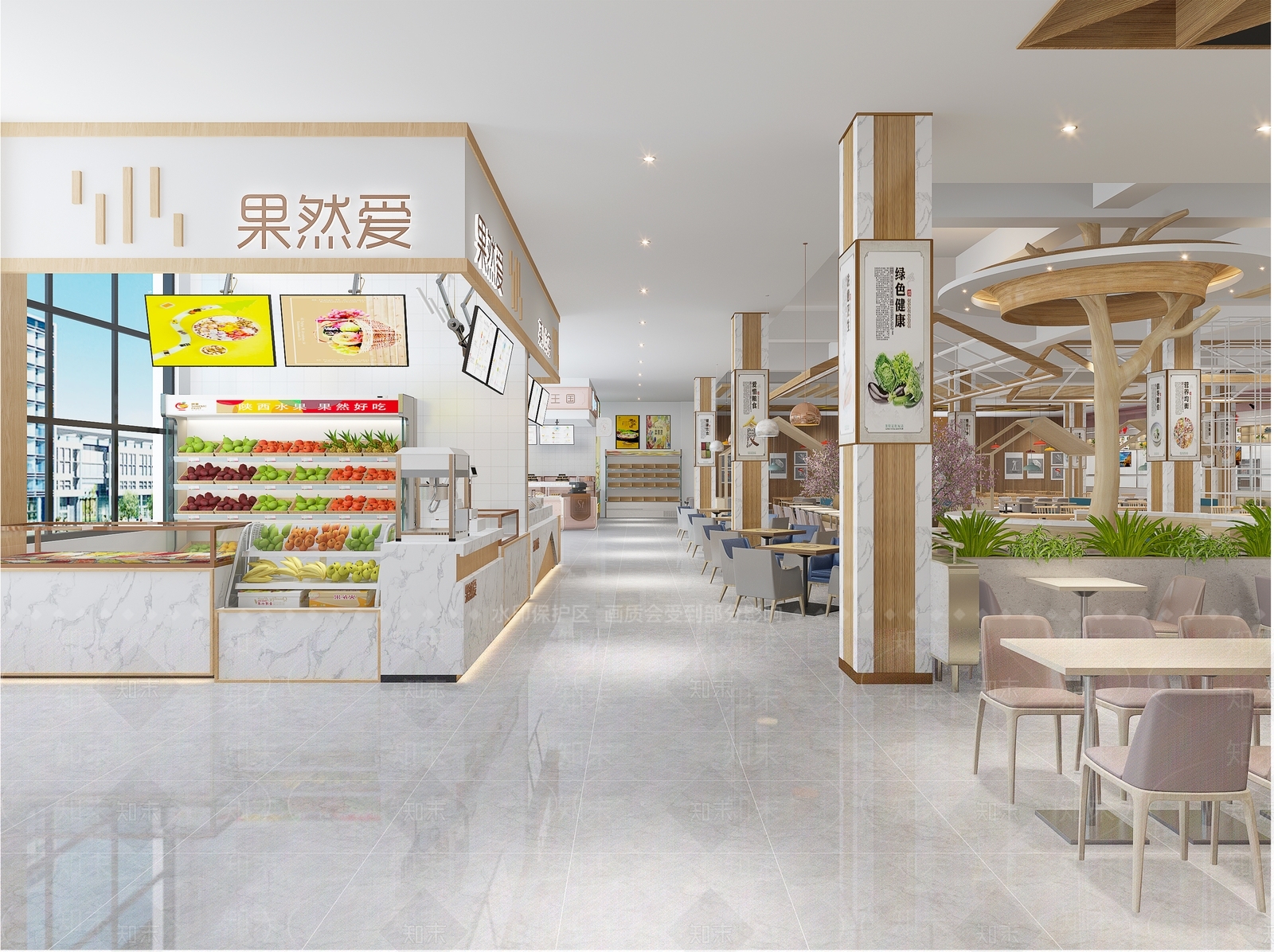 现代食堂3D模型下载【ID:1129546852】