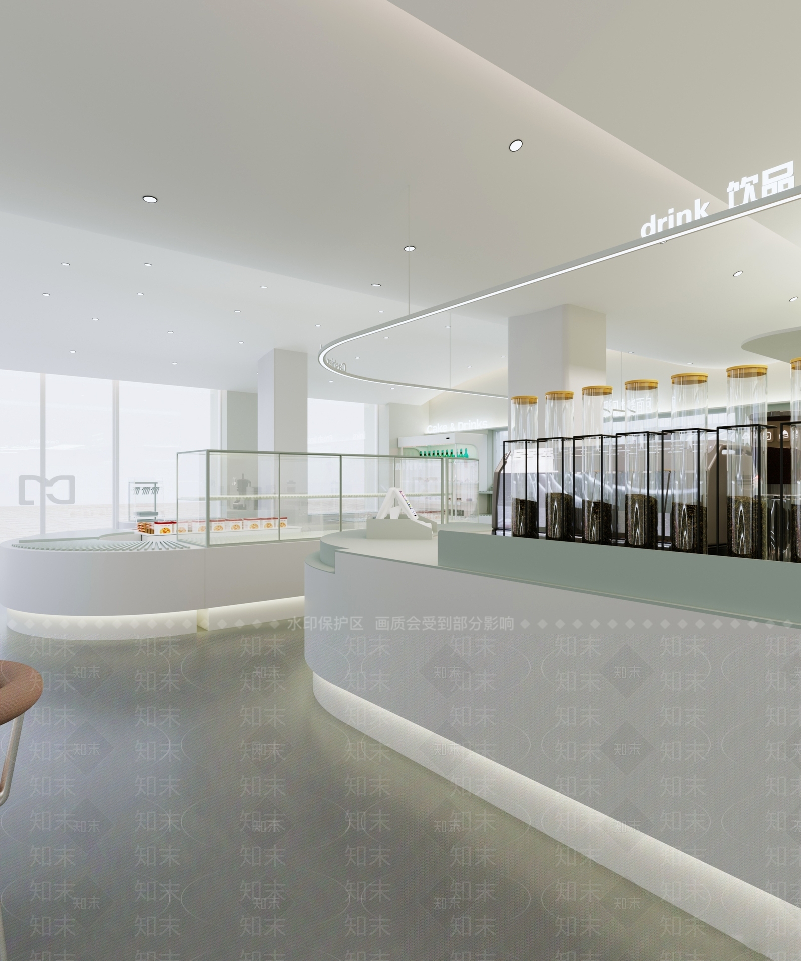 现代甜品面包店3D模型下载【ID:1129542305】