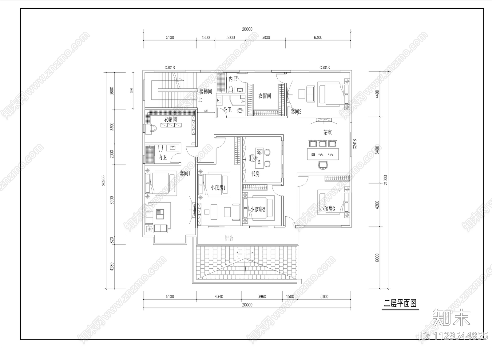自建别墅建筑平面图施工图下载【ID:1129544855】