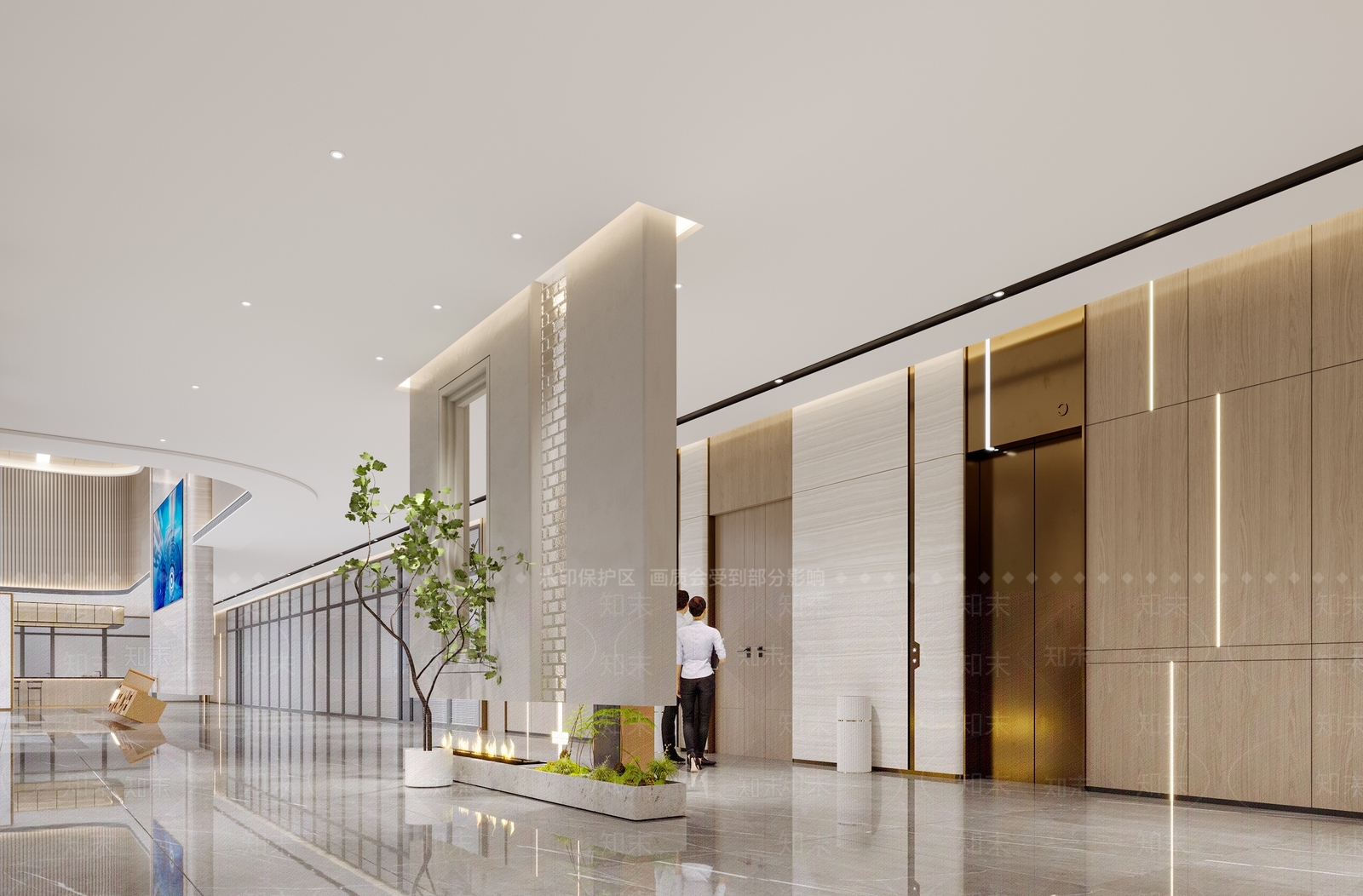现代公司大堂3D模型下载【ID:1129550194】