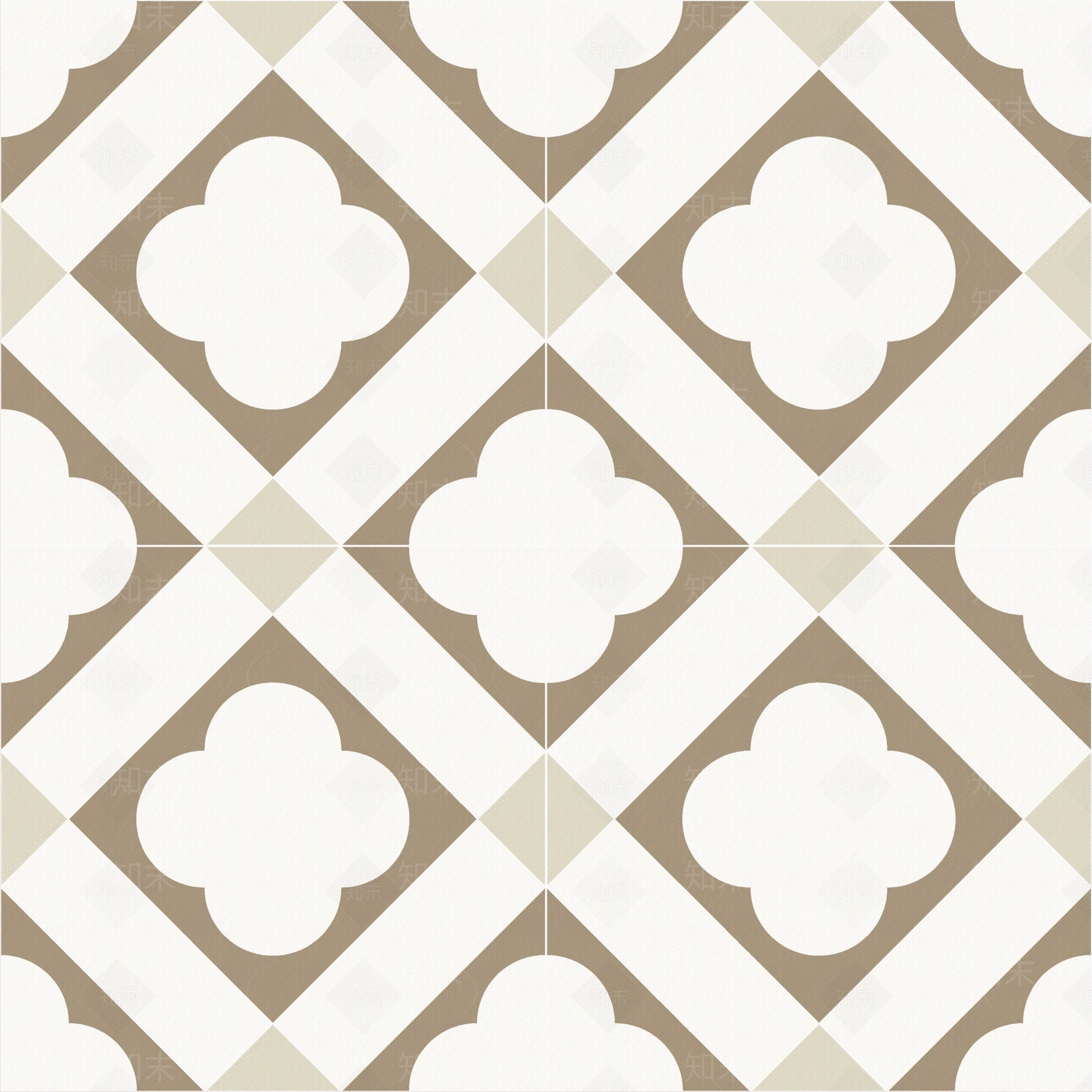 暖灰北欧复古花砖贴图下载【ID:1129551366】