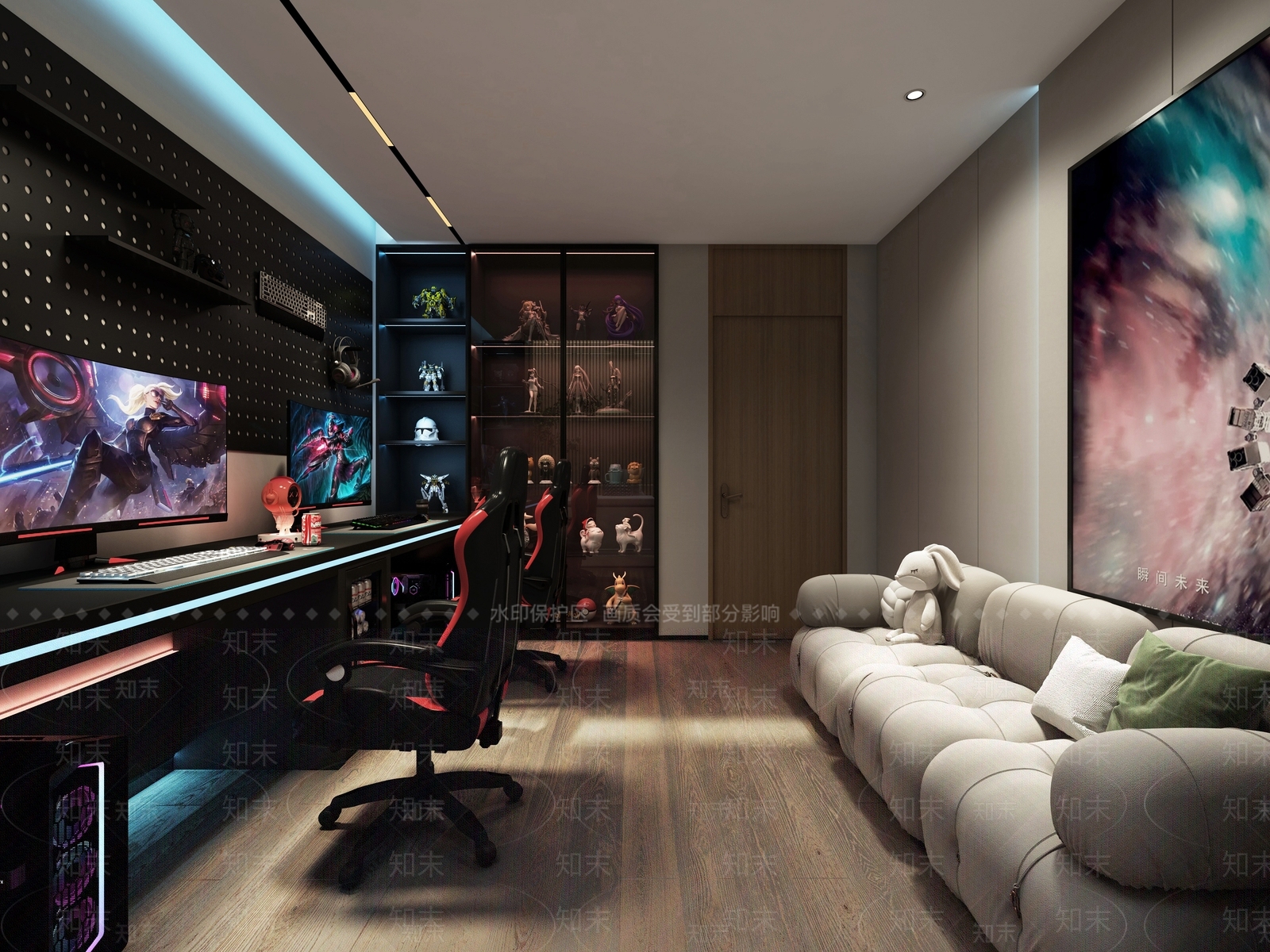 现代电竞房3D模型下载【ID:1129564436】_知末3d模型网