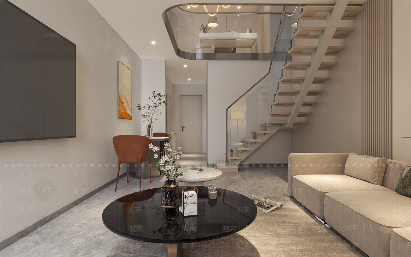 现代单身公寓3D模型下载【ID:1129565254】