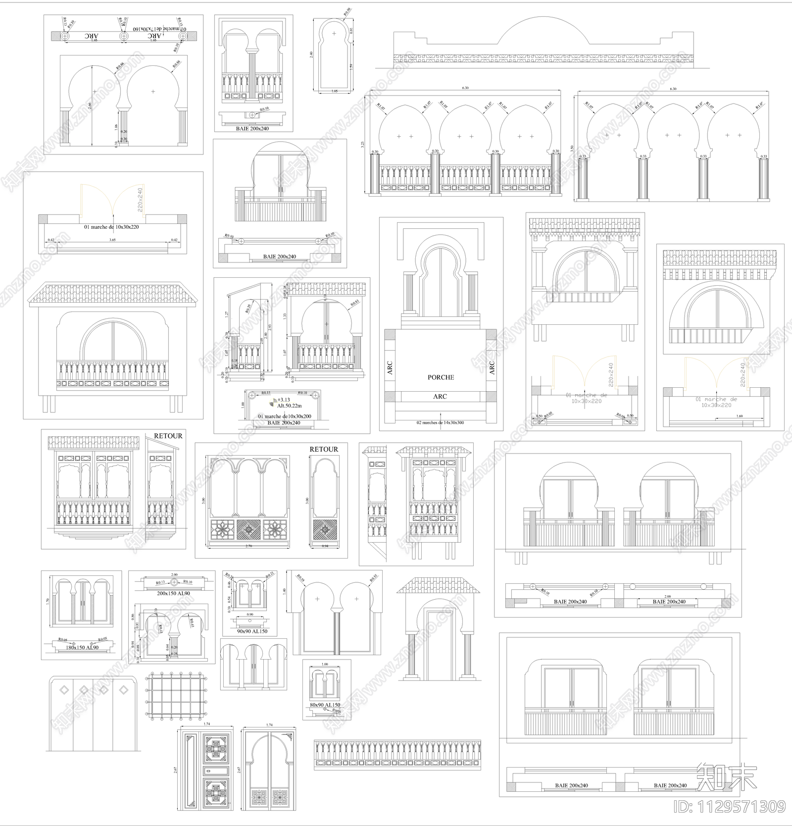 东南亚门窗施工图下载【ID:1129571309】