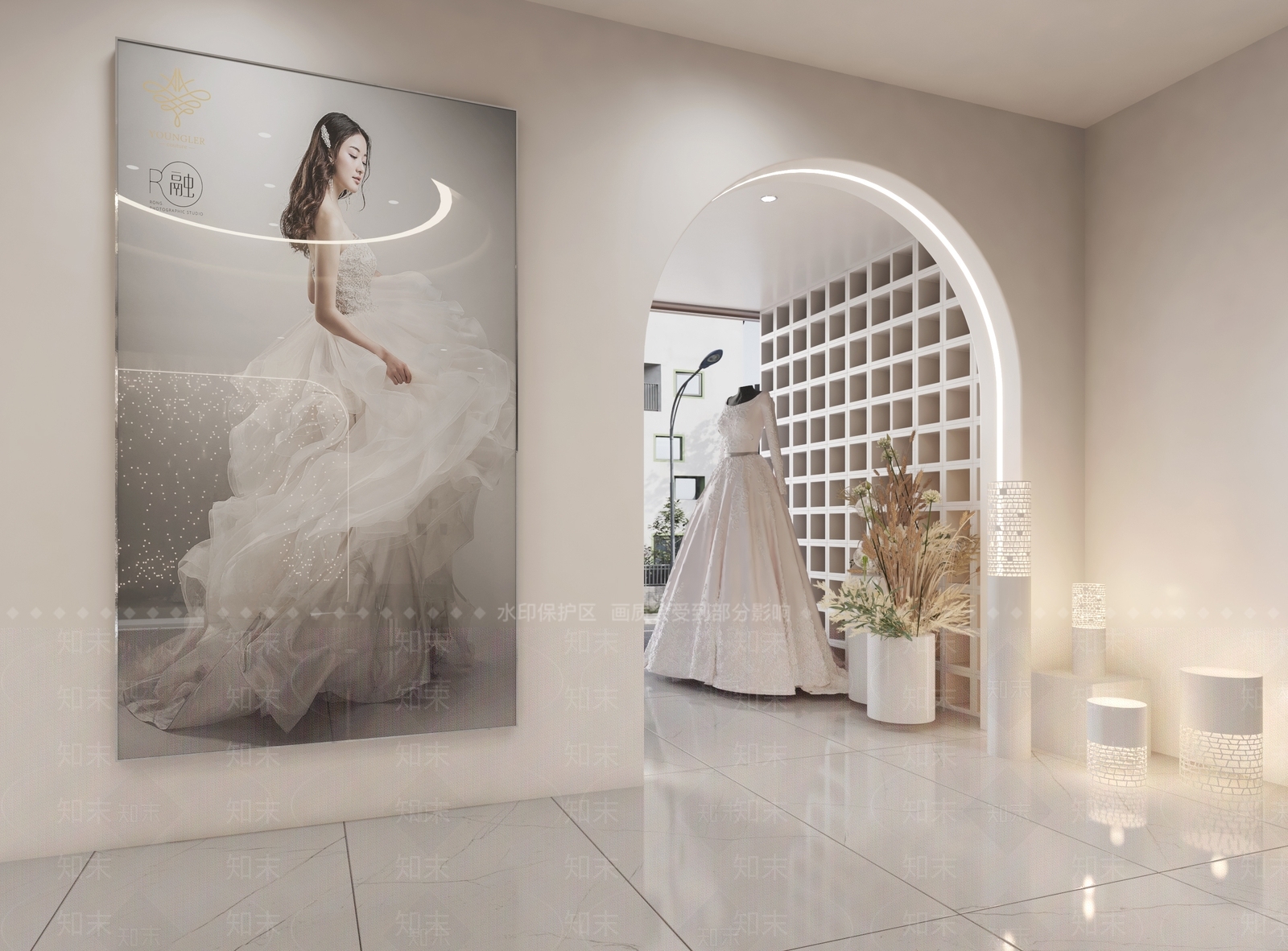 现代婚纱摄影店3D模型下载【ID:1129576998】