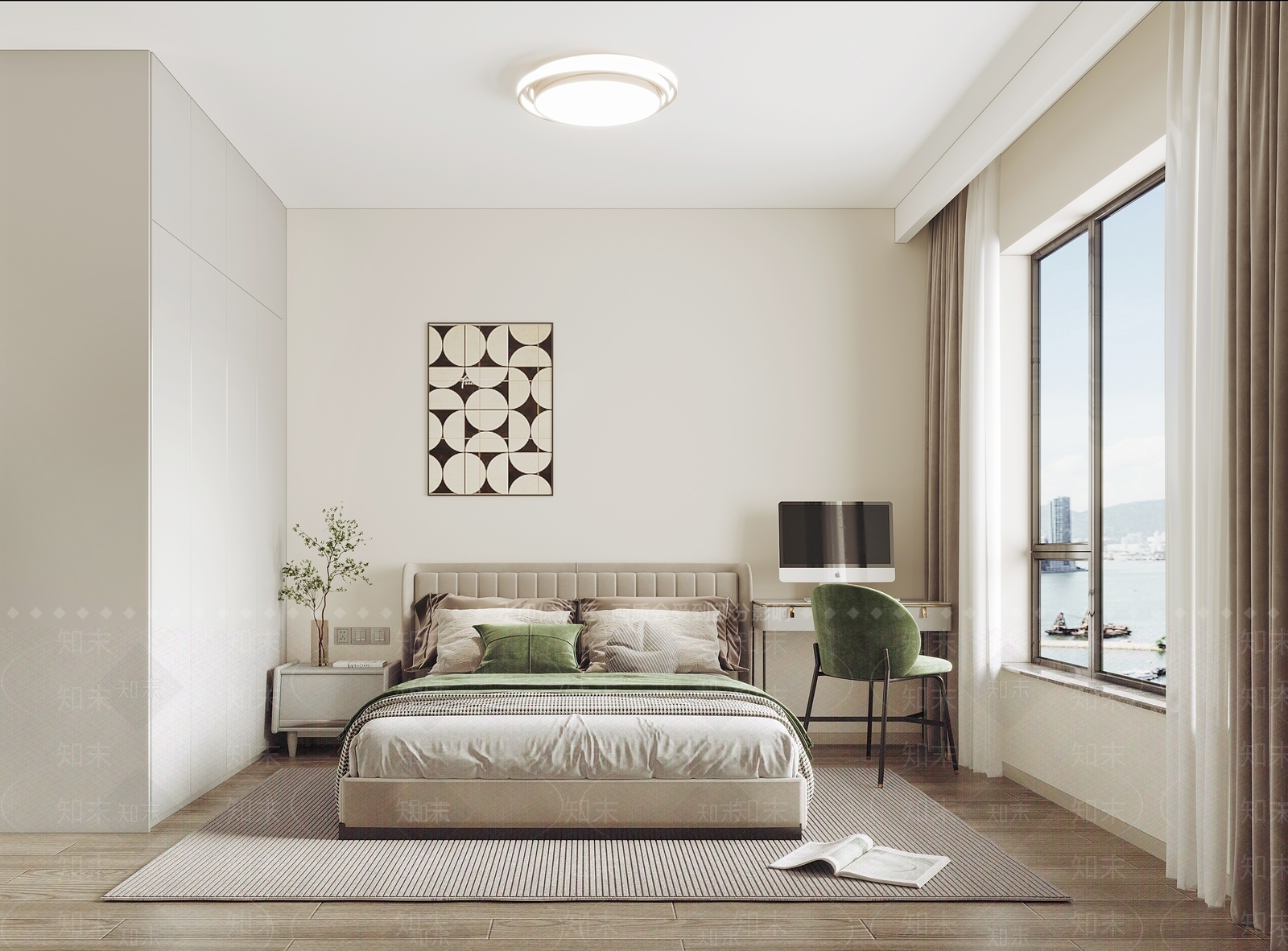 现代家居卧室3D模型下载【ID:1129584474】